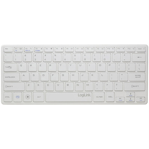 LogiLink ID0111 Bluetooth® Tastatur Deutsch, QWERTZ Weiß