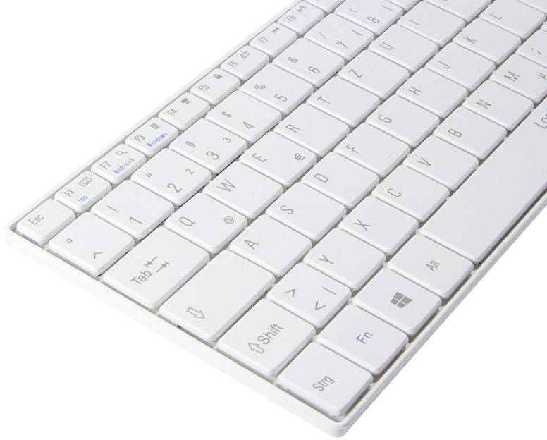LogiLink ID0110 Bluetooth® Tastatur Deutsch, QWERTZ, Windows® Weiß