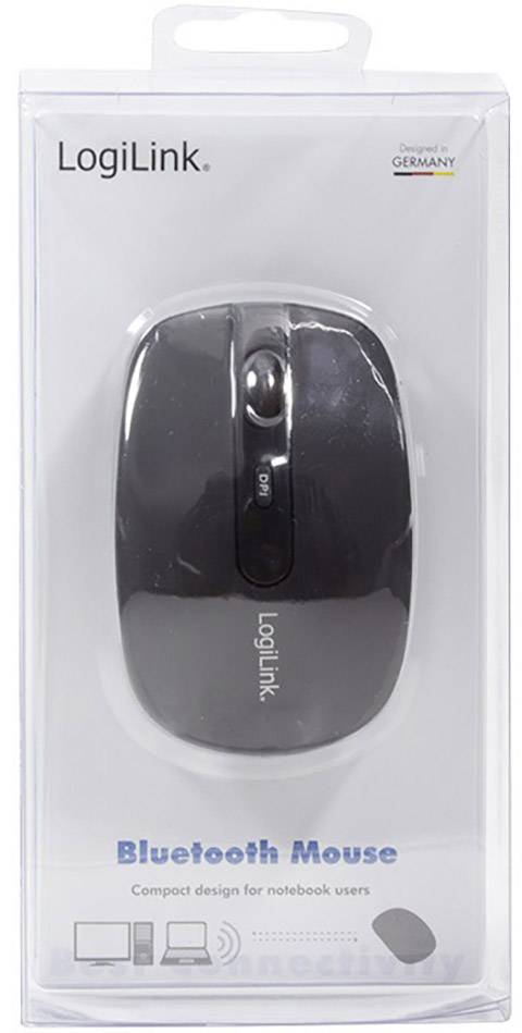 LogiLink ID0078A Maus Bluetooth® Optisch Schwarz 4 Tasten 1600 dpi