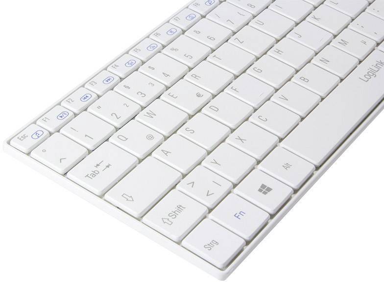 LogiLink ID0109 Funk Tastatur, Maus-Set Deutsch, QWERTZ Weiß
