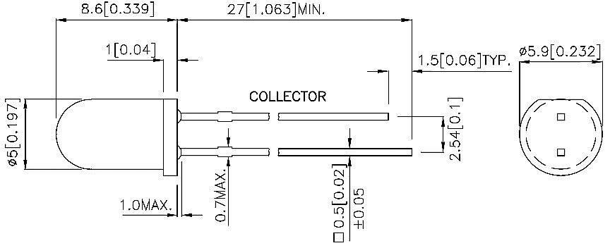 Kingbright L-53P3BT Fototransistor 5 mm 1100 nm L-53P3BT