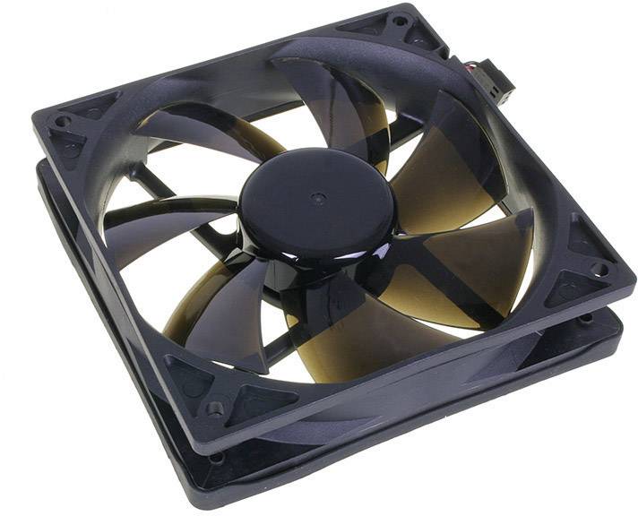 NoiseBlocker BlackSilent Pro PL1 PC-Gehäuse-Lüfter Schwarz (B x H x T) 120 x 120 x 25 mm
