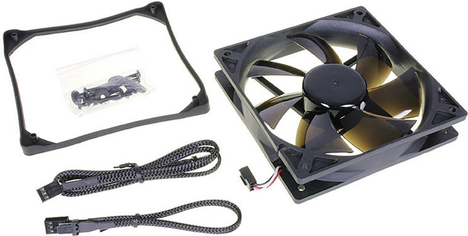 NoiseBlocker BlackSilent Pro PL1 PC-Gehäuse-Lüfter Schwarz (B x H x T) 120 x 120 x 25 mm