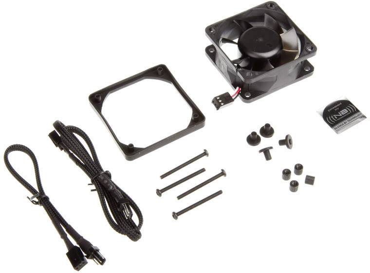 NoiseBlocker BlackSilent Pro PR-1 PC-Gehäuse-Lüfter Schwarz (B x H x T) 60 x 60 x 25 mm