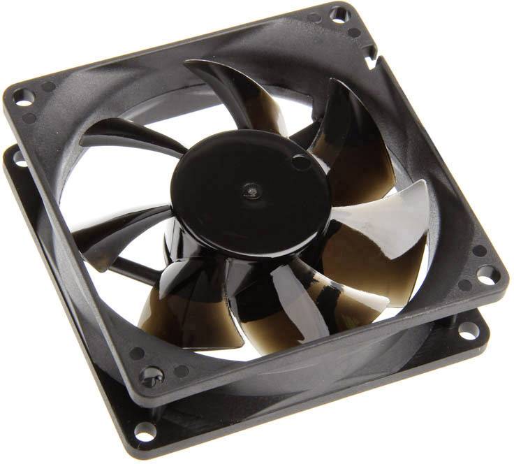 NoiseBlocker BlackSilent Pro P-P PC-Gehäuse-Lüfter Schwarz (B x H x T) 80 x 80 x 25mm