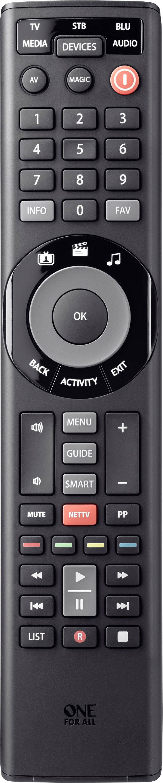 One For All URC 7955 Universal Fernbedienung Schwarz
