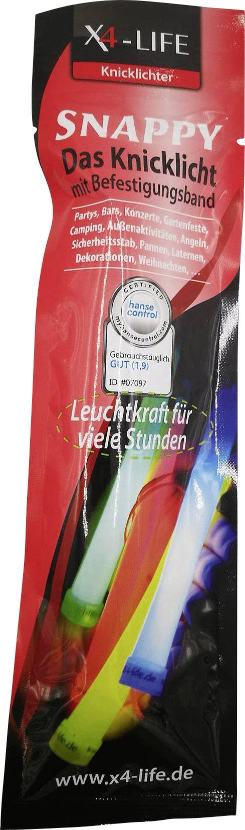 X4-LIFE Snappy Knicklichter-Set 60teilig Multi-Color 150mm
