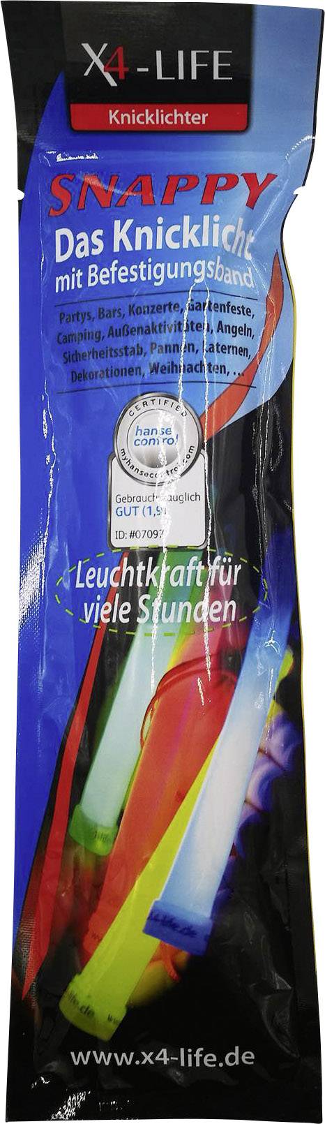 X4-LIFE Snappy Knicklichter-Set 60teilig Multi-Color 150mm