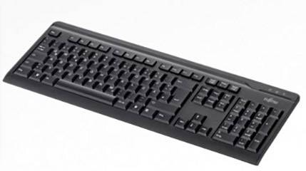Fujitsu KB410 USB RU/DE USB Tastatur Russisch Schwarz