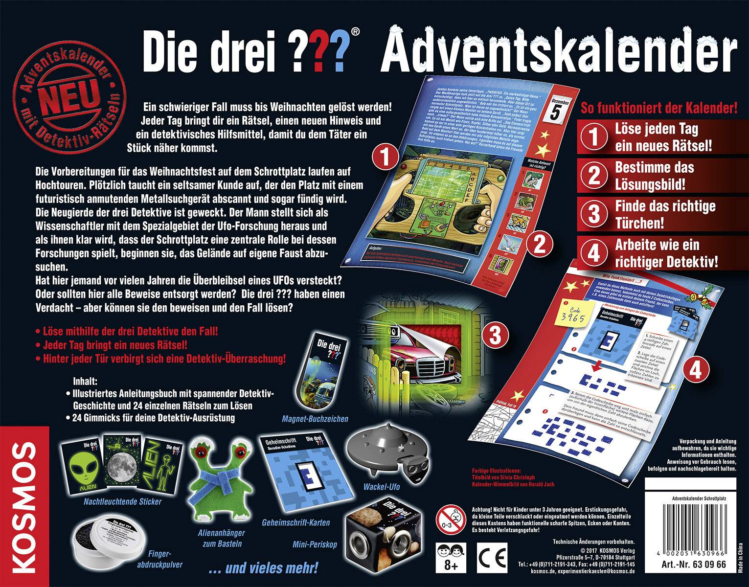 Kosmos Die drei ??? Adventskalender 2017 Rätsel Adventskalender