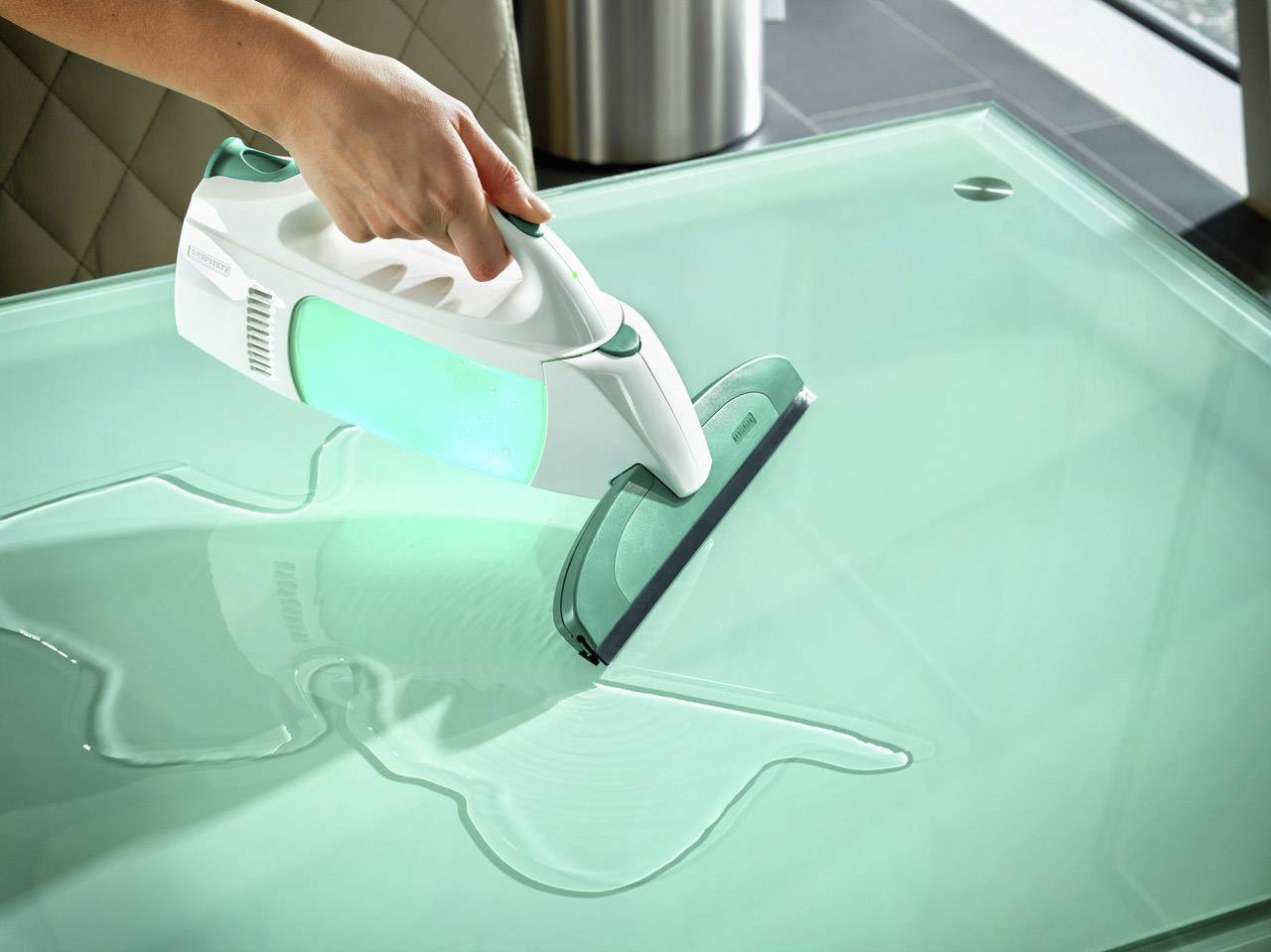 Leifheit 51016 Fenstersauger Weiß, Grün