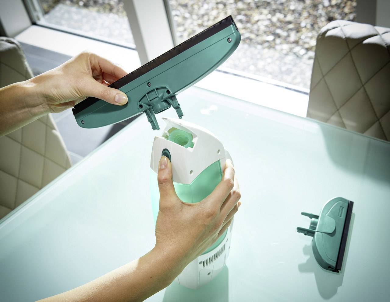 Leifheit 51016 Fenstersauger Weiß, Grün