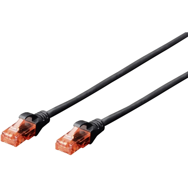 Digitus DK-1612-050/BL RJ45 Netzwerkkabel, Patchkabel CAT 6 U/UTP 5.00m Schwarz verdrillte Paare 1St. Digitus DK-1612-050/BL RJ45 Netzwerkkabel, Patchkabel CAT 6 U/UTP 5.00m Schwarz verdrillte Paare 1St.