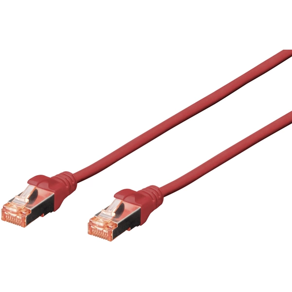 Digitus DK-1644-010/R RJ45 Netzwerkkabel, Patchkabel CAT 6 S/FTP 1.00m Rot Halogenfrei, verdrillte Paare, mit Rastnasenschutz Digitus DK-1644-010/R RJ45 Netzwerkkabel, Patchkabel CAT 6 S/FTP 1.00m Rot Halogenfrei, verdrillte Paare, mit Rastnasenschutz