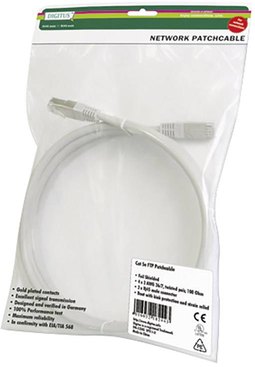 Digitus DK-1511-150 RJ45 Netzwerkkabel, Patchkabel CAT 5e U/UTP 15.00 m Grau verdrillte Paare 1 St.