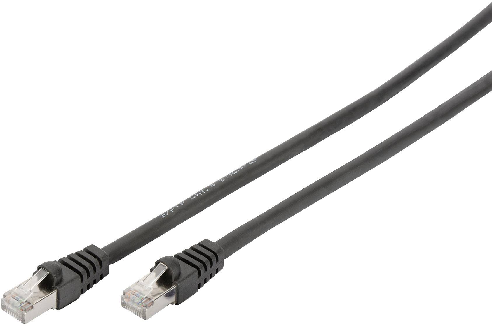 Digitus DB-160144-020-S RJ45 Netzwerkkabel, Patchkabel CAT 6 S/FTP 2.00 m Schwarz Halogenfrei, verdrillte Paare 1 St.