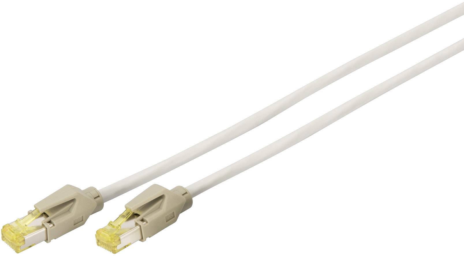 Digitus DK-1643-A-050 RJ45 Netzwerkkabel, Patchkabel S/FTP 5.00 m Grau Halogenfrei, verdrillte Paare 1 St.