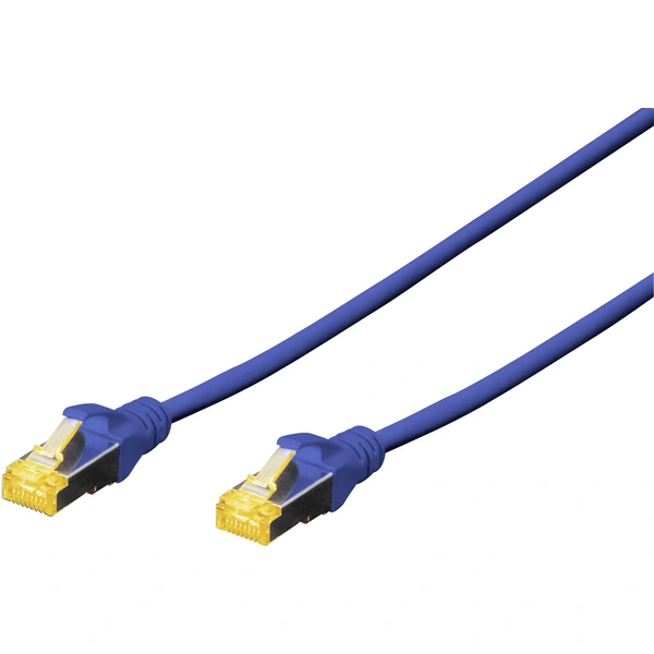 Digitus DK-1644-A-0025/B RJ45 Netzwerkkabel, Patchkabel CAT 6a S/FTP 0.25m Blau Halogenfrei, verdrillte Paare, mit Digitus DK-1644-A-0025/B RJ45 Netzwerkkabel, Patchkabel CAT 6a S/FTP 0.25m Blau Halogenfrei, verdrillte Paare, mit