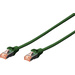 Digitus DK-1644-100/G RJ45 Câble réseau, câble patch CAT 6 S/FTP 10.00 m vert sans halogène, torsadé par paire, avec cliquet