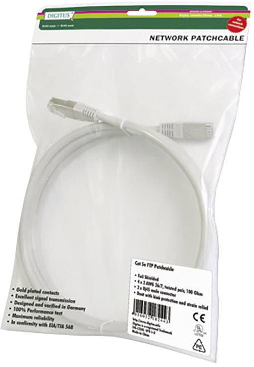 Digitus DK-1511-300 RJ45 Netzwerkkabel, Patchkabel CAT 5e U/UTP 30.00 m Grau verdrillte Paare 1 St.