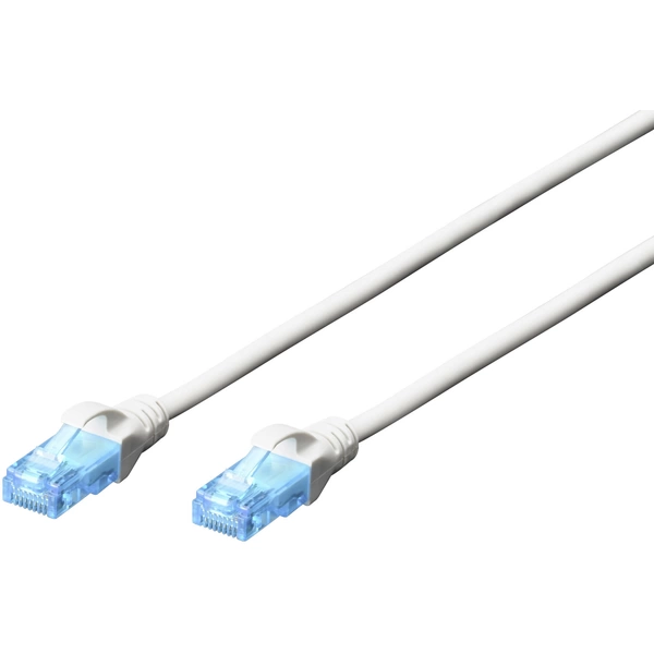 Digitus DK-1512-010/WH RJ45 Netzwerkkabel, Patchkabel CAT 5e U/UTP 1.00m Weiß verdrillte Paare Digitus DK-1512-010/WH RJ45 Netzwerkkabel, Patchkabel CAT 5e U/UTP 1.00m Weiß verdrillte Paare