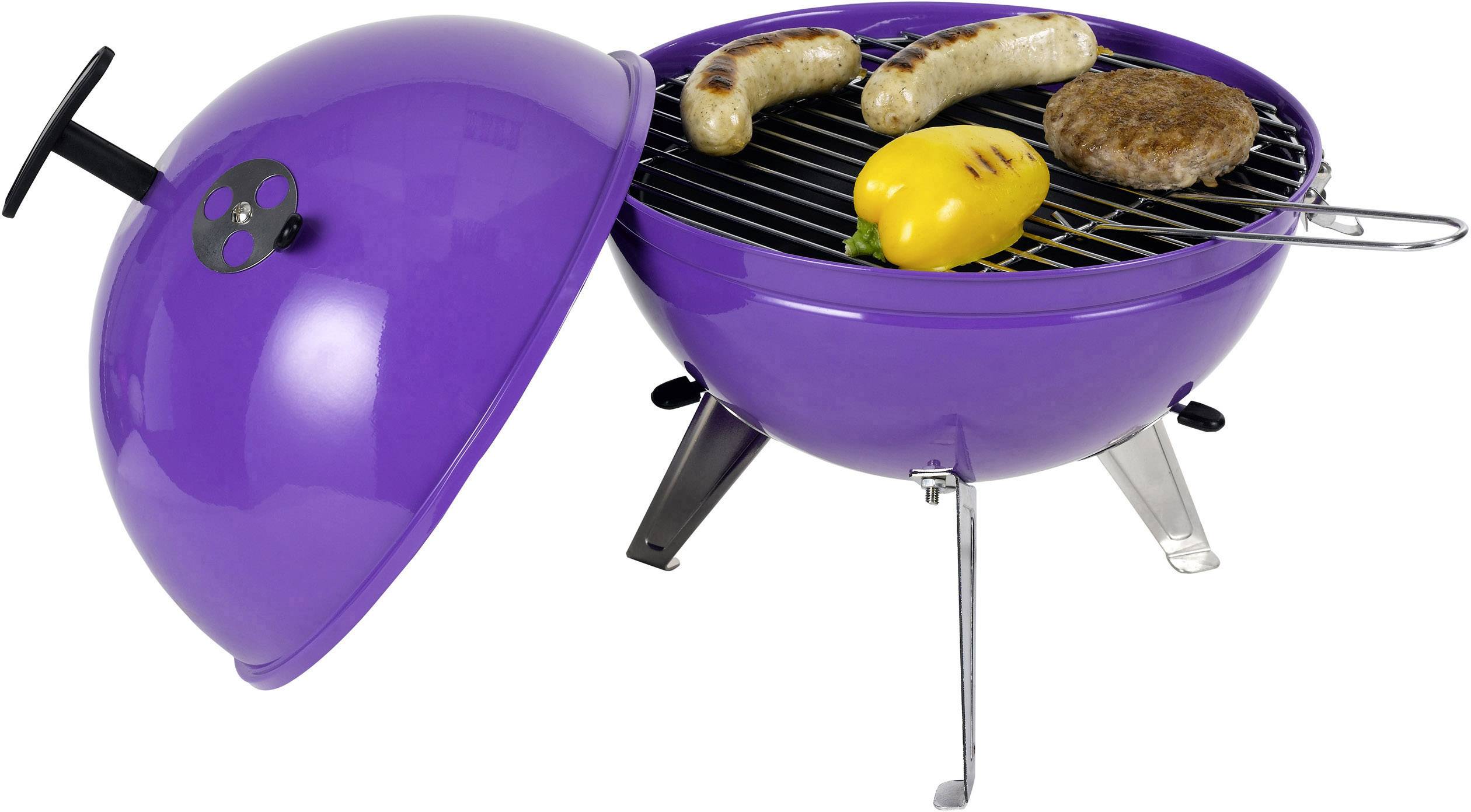 tepro Garten Crystal Kugel Holzkohle-Grill  Grill-Fläche (Durchmesser)=290 mm Lila