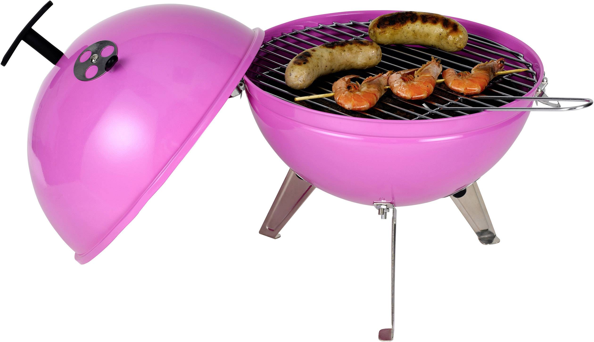 Tepro Garten Crystal Kugel Holzkohle-Grill Grill-Fläche (Durchmesser)=290mm Pink