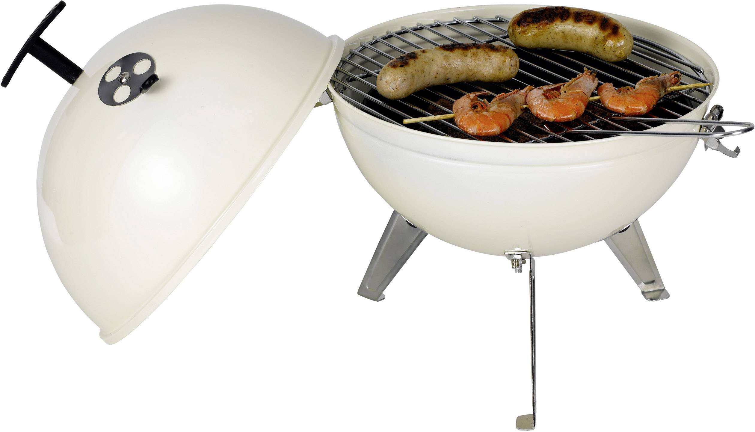 Tepro Garten Crystal Holzkohle Grill Grill-Fläche (Durchmesser)=290mm Vanille