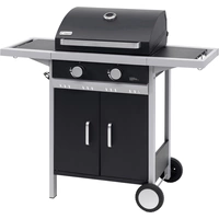 tepro Garten Tiverton Grillwagen Gas-Grill 2 Brenner  Schwarz, Silber tepro Garten Tiverton Grillwagen Gas-Grill 2 Brenner  Schwarz, Silber