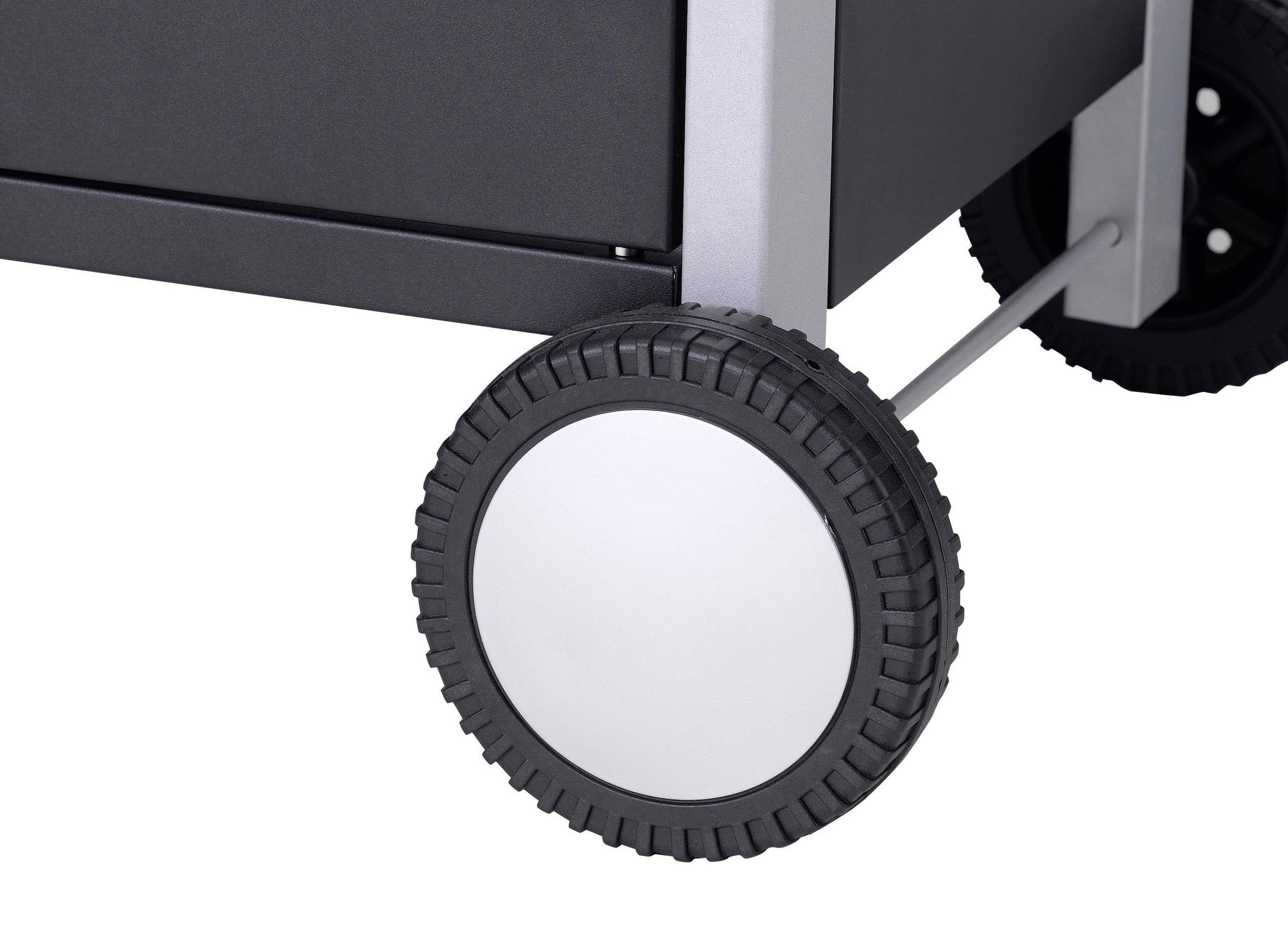 tepro Garten Tiverton Grillwagen Gas-Grill 2 Brenner  Schwarz, Silber