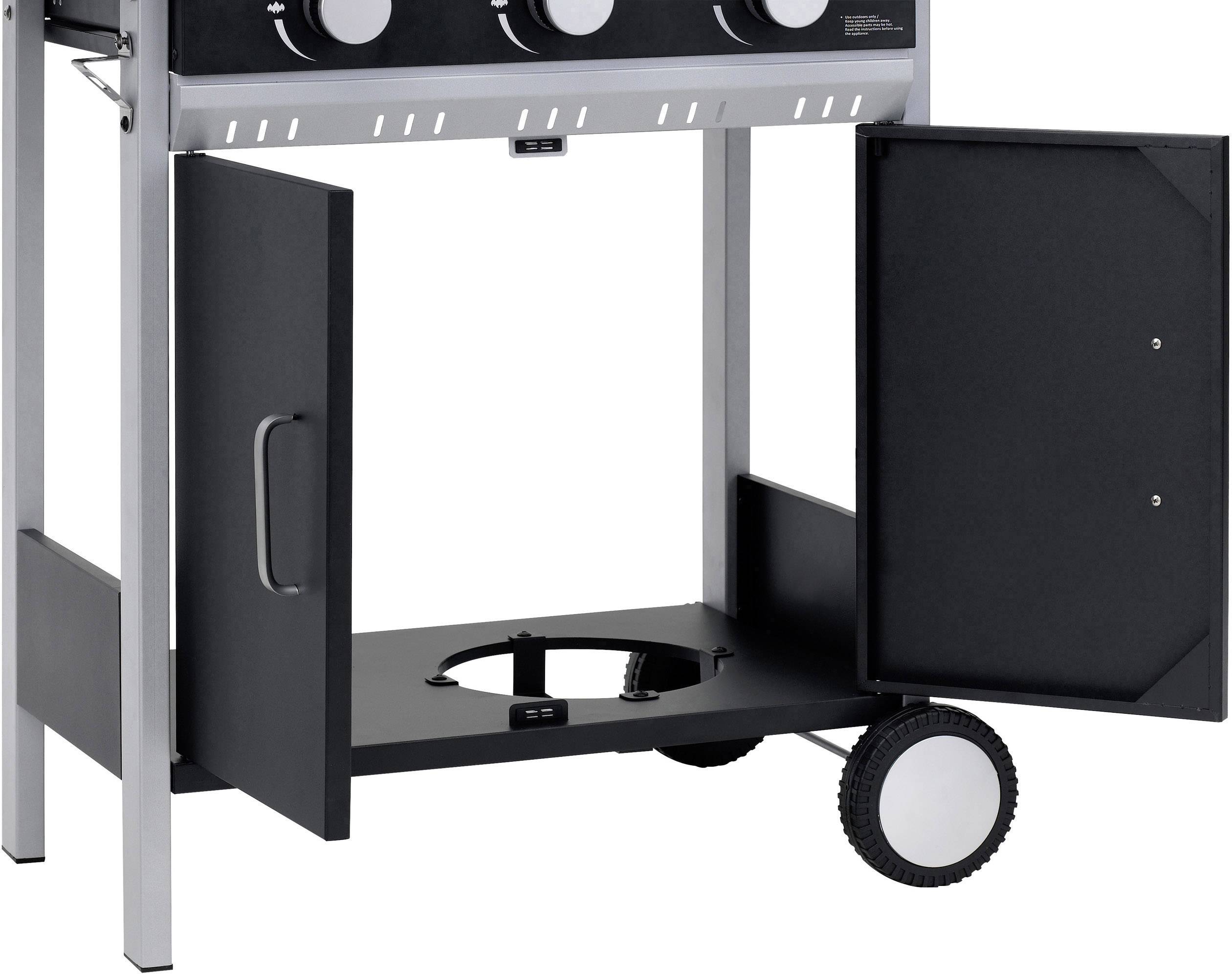 Tepro Garten Wilmington Grillwagen Gas-Grill Schwarz, Silber (matt)