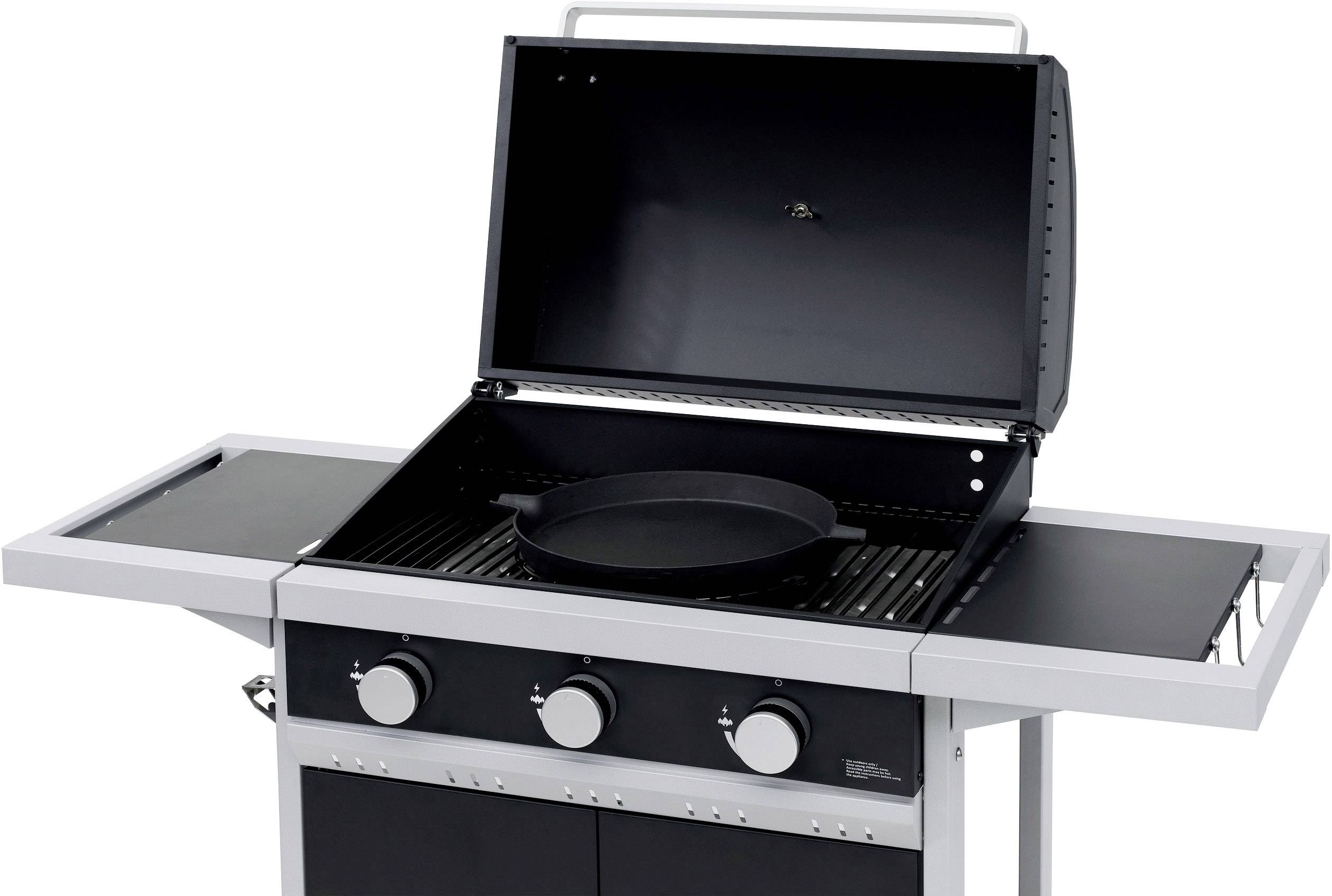 Tepro Garten Wilmington Grillwagen Gas-Grill Schwarz, Silber (matt)