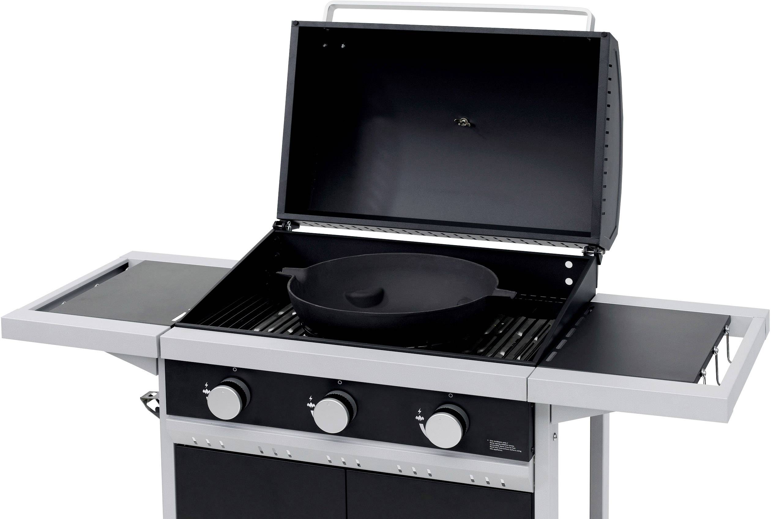 Tepro Garten Wilmington Grillwagen Gas-Grill Schwarz, Silber (matt)