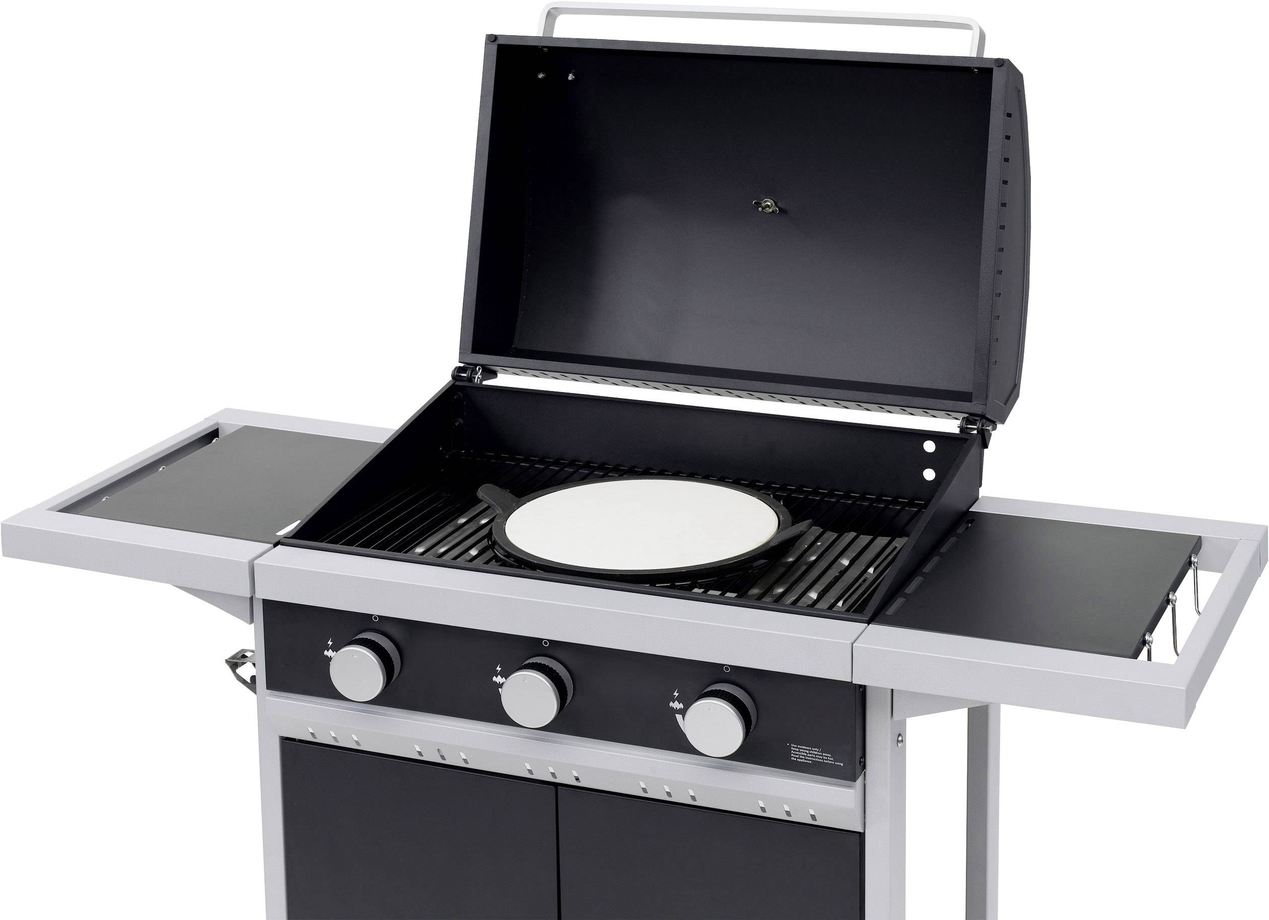 Tepro Garten Wilmington Grillwagen Gas-Grill Schwarz, Silber (matt)