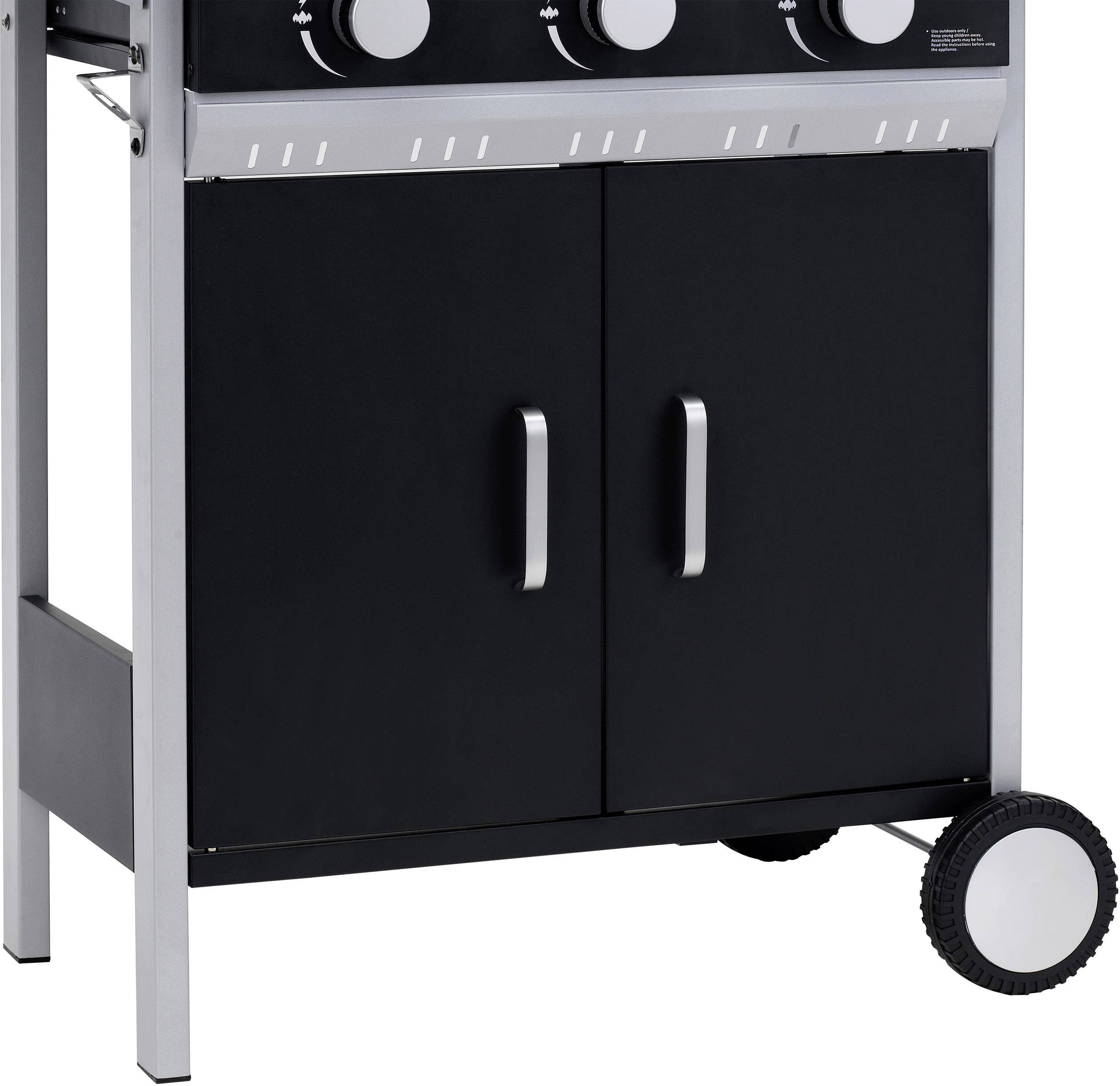 Tepro Garten Wilmington Grillwagen Gas-Grill Schwarz, Silber (matt)