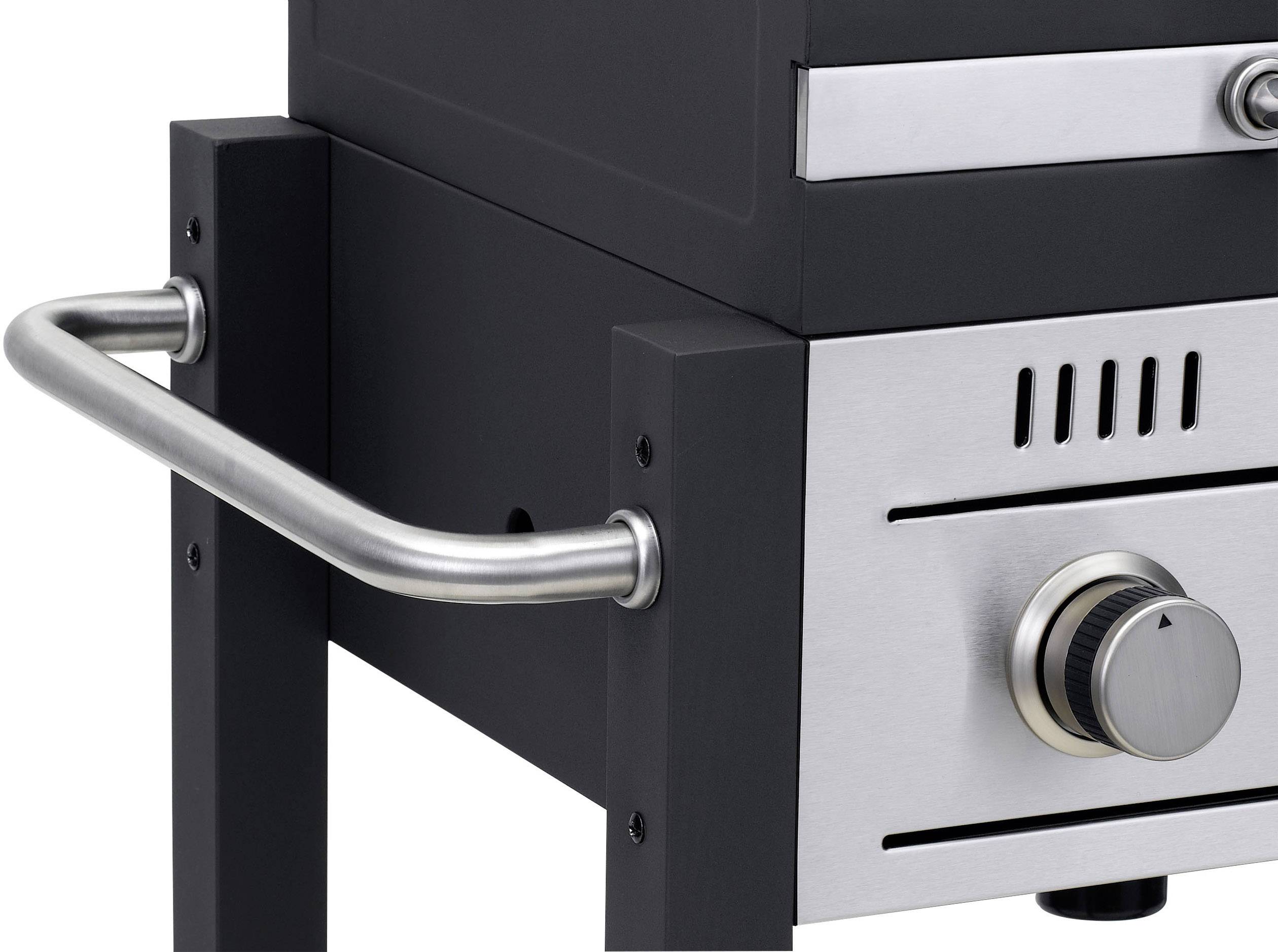 Tepro Garten Toronto Gas Grillwagen Gas-Grill 3 Brenner Schwarz, Silber (matt)