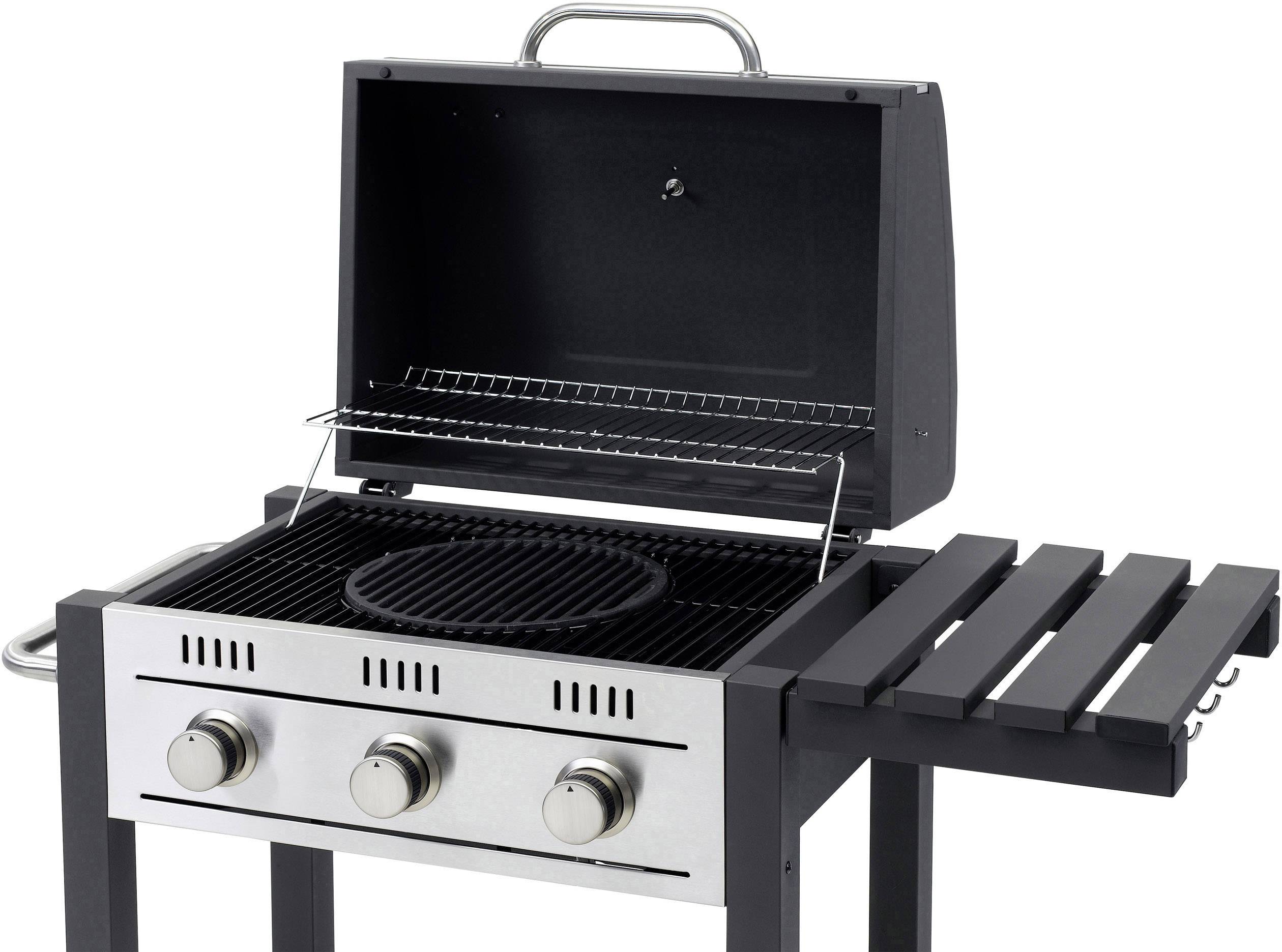 Tepro Garten Toronto Gas Grillwagen Gas-Grill 3 Brenner Schwarz, Silber (matt)
