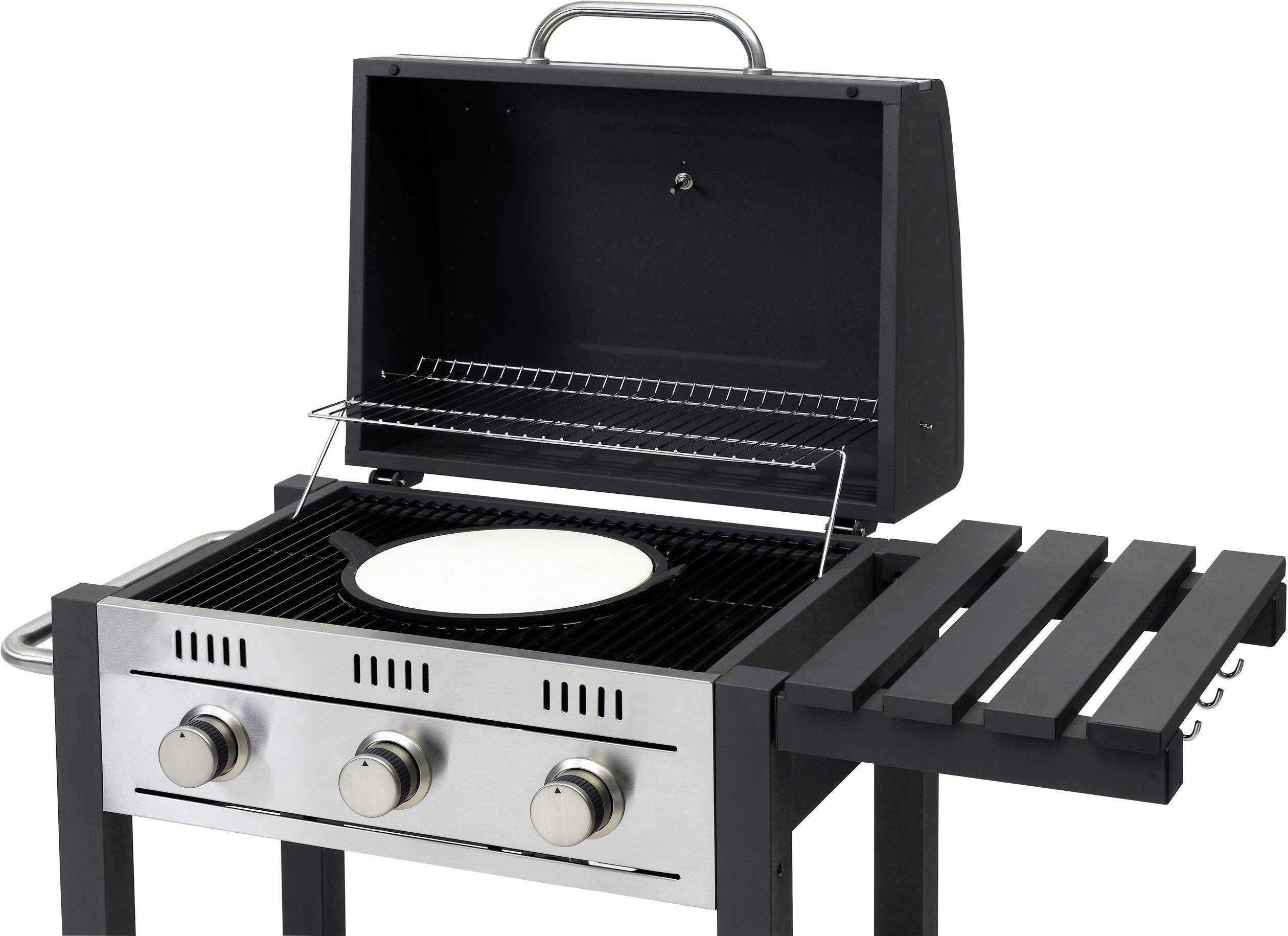 Tepro Garten Toronto Gas Grillwagen Gas-Grill 3 Brenner Schwarz, Silber (matt)
