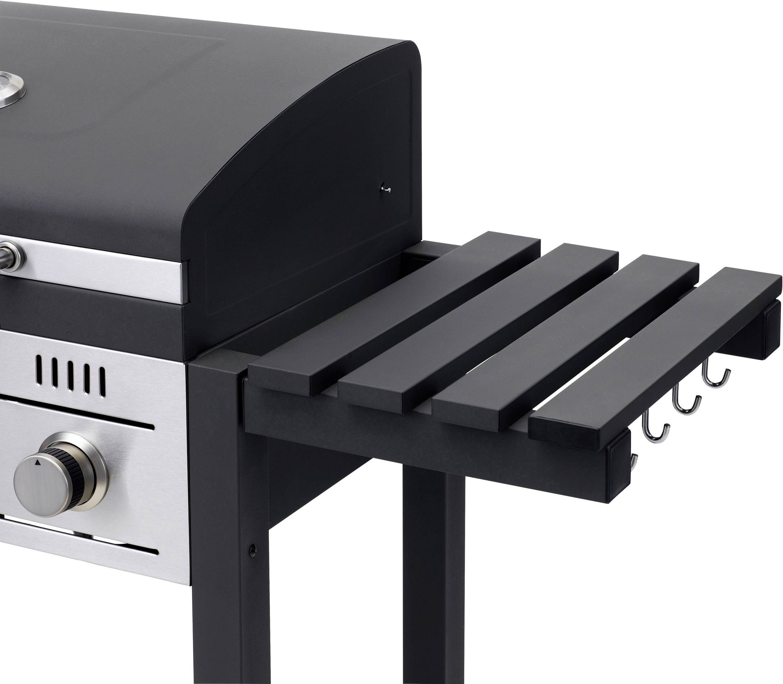Tepro Garten Toronto Gas Grillwagen Gas-Grill 3 Brenner Schwarz, Silber (matt)