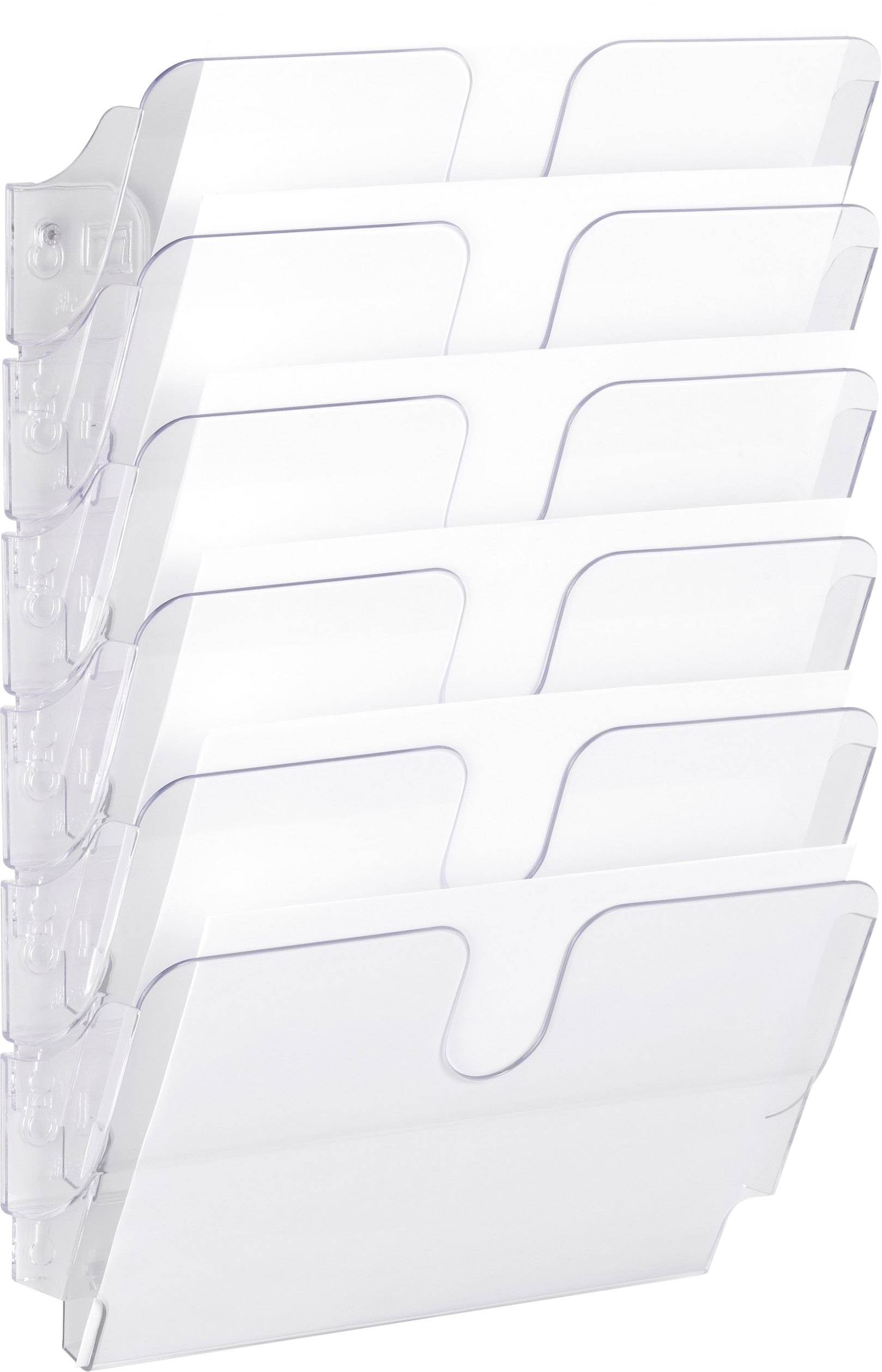 Durable FLEXIPLUS 6 A4 QUER 1700014401 Prospekthalter Schwarz, Transparent DIN A4 quer Anzahl der Fächer 6 1 St. (B x H x T) 340