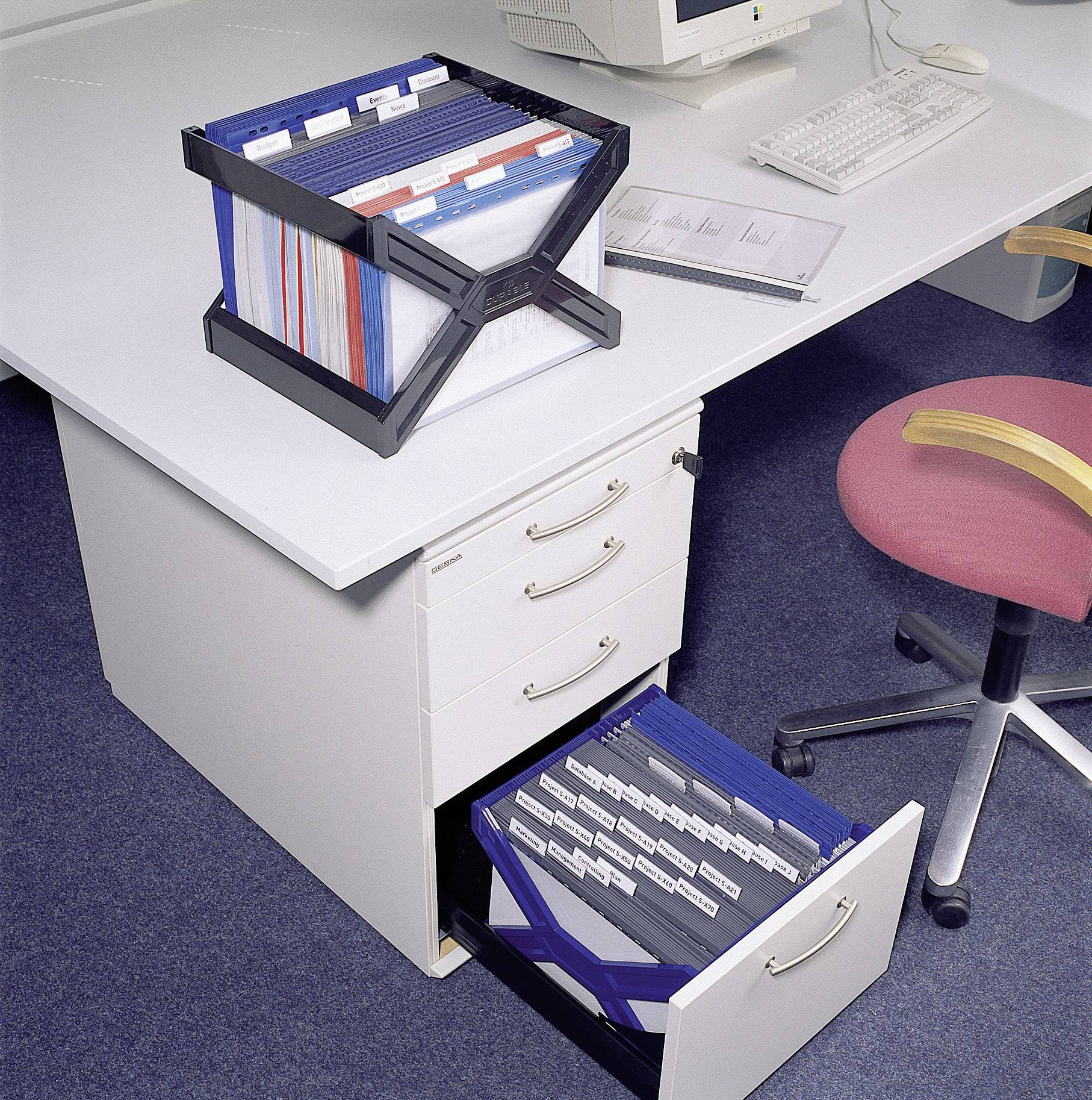 Durable Hängekorb CARRY PLUS 261101 Schwarz 1 St.