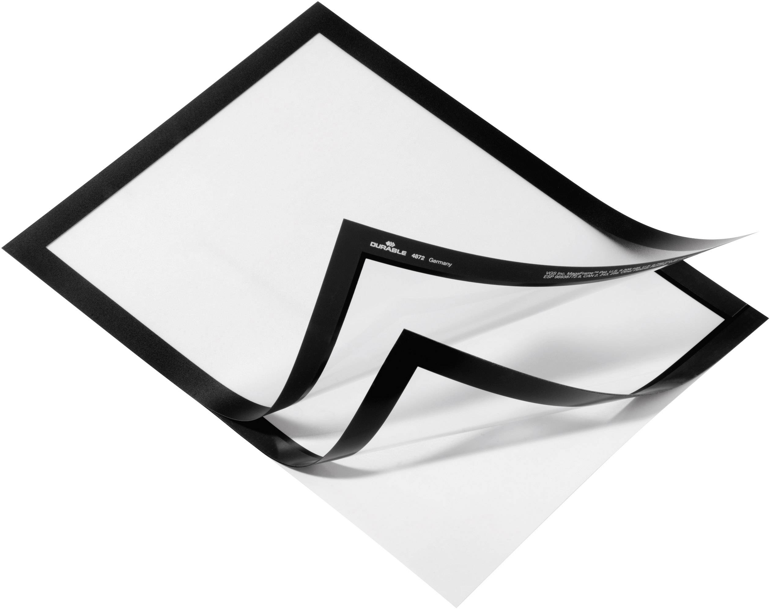 Durable DURAFRAME® A4, selbstklebender Informationsrahmen, Schwarz 10er Set