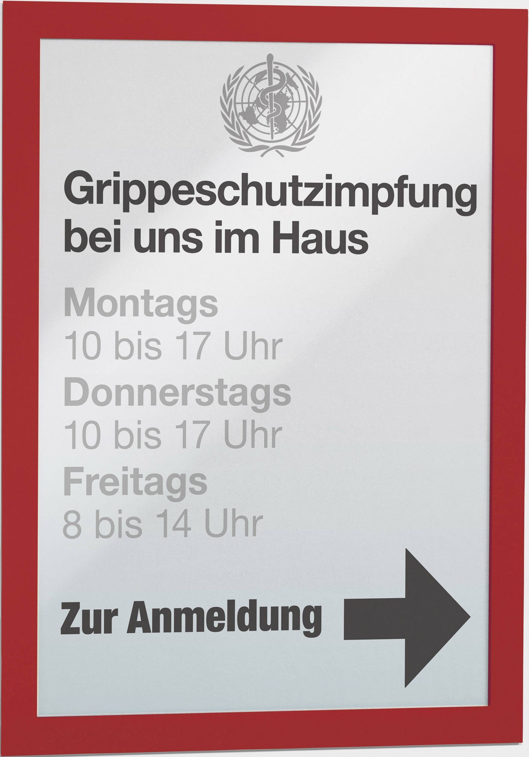 Durable DURAFRAME® A4, selbstklebender Informationsrahmen, Rot 10er Set