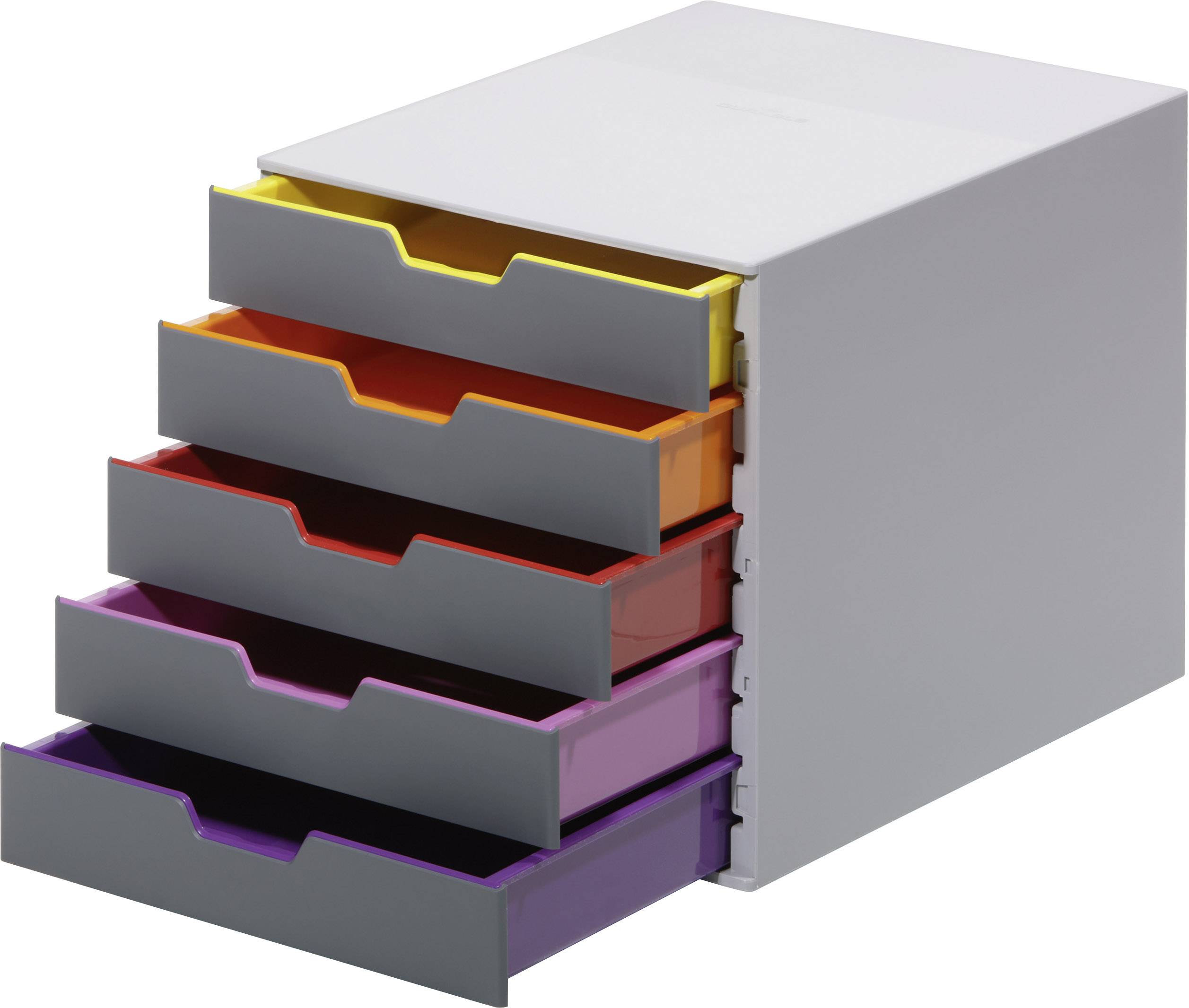 Durable VARICOLOR 5 - 7605 760527 Schubladenbox Grau DIN A4, DIN C4, Folio, Letter Anzahl der Schubfächer: 5