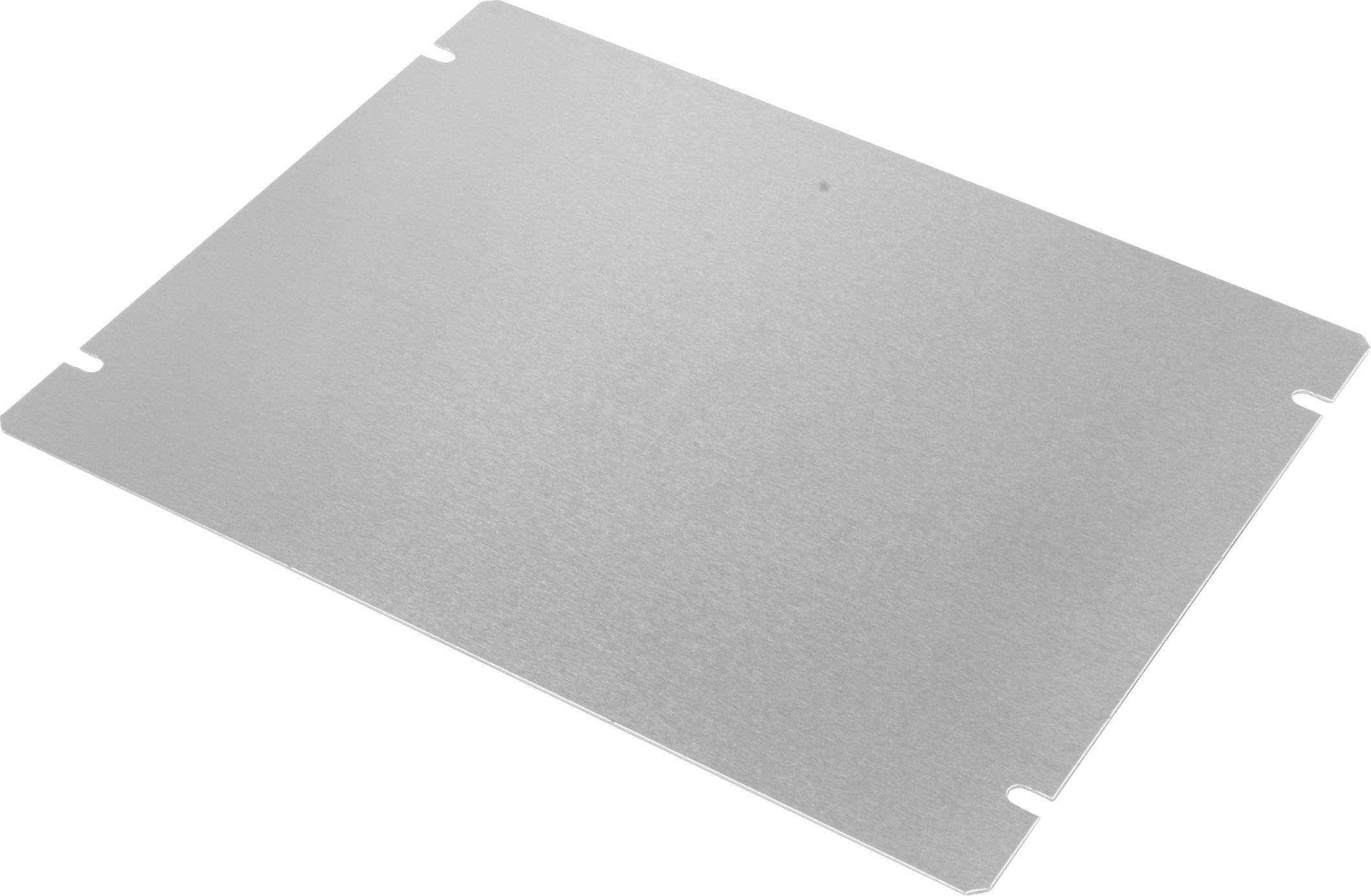 Metallisches Backblech mit flacher, rechteckiger Form und abgerundeten Ecken, geeignet für die Zubereitung von Backwaren im Ofen.