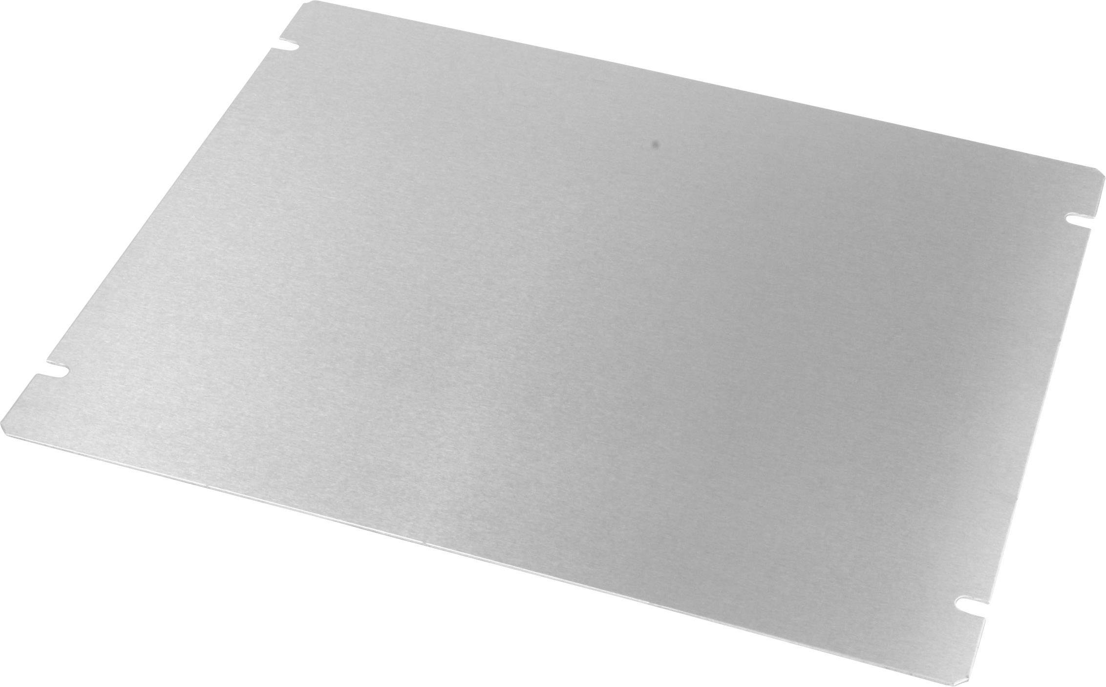 Ein rechteckiges Backblech aus grauem Metall, flach und glänzend, mit abgerundeten Ecken. Ideal zum Backen von Plätzchen.