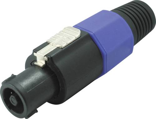 Kash 55200 Lautsprecher-Steckverbinder Stecker, gerade Polzahl: 4 Schwarz, Blau 1St.