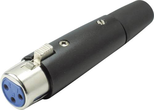 Kash 55025 XLR-Steckverbinder Kupplung, gerade Polzahl: 3 Schwarz 1St.