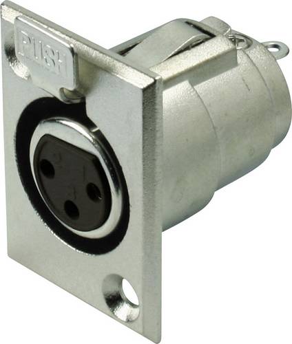 Kash 55021 XLR-Steckverbinder Flanschbuchse Polzahl: 3 Silber