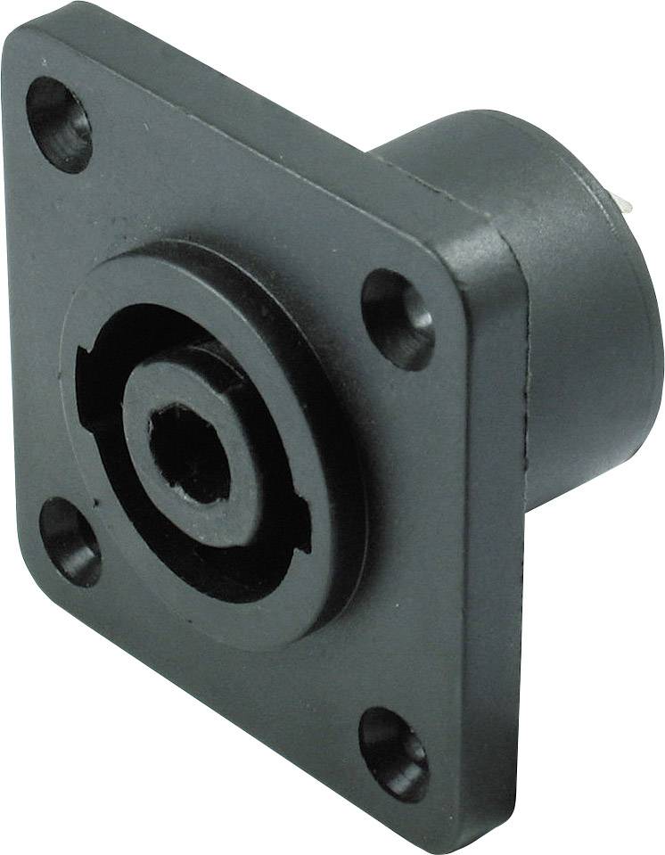 Kash 55220 Lautsprecher-Steckverbinder Flanschbuchse, Kontakte gerade Polzahl: 4 Schwarz 1St.